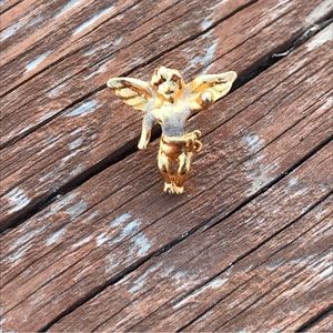 Vintage guardian angel on my shoulder lapel tie brooch pin